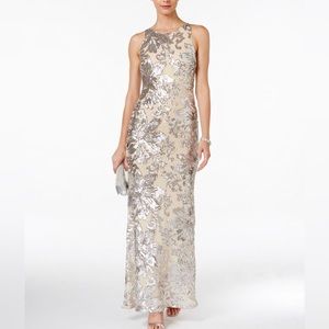 Badgley Mischka Illusion Sequin Gown